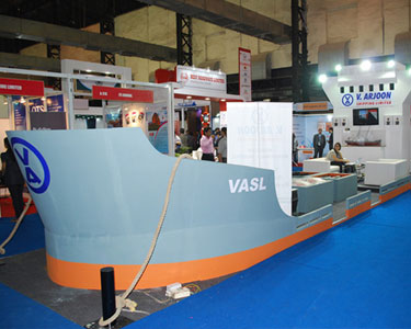 VASPL Shipping exhibit stall at a trade fair in Mumbai 2014