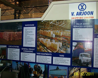 VASPL Shipping exhibit stall at a trade fair in Mumbai 2014