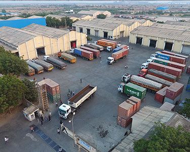 Aerial view of the VASPL warehousing complex